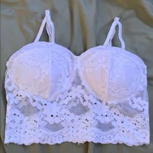 white lace top